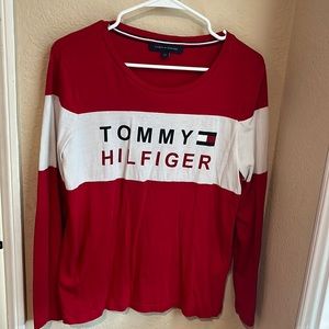 Red and white Tommy Hilfiger used